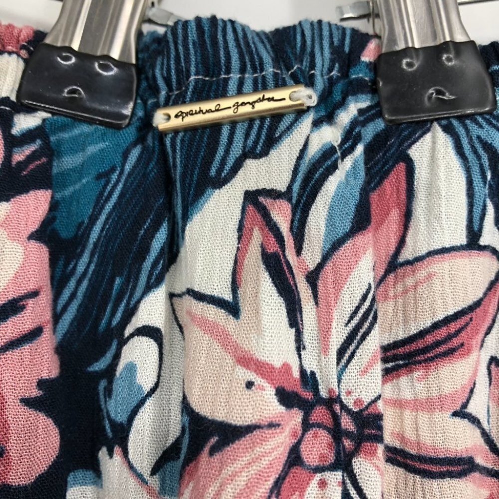 Spiritual Gangster Blue Floral Waikiki Off the Shoulder micro mini dress size S - Picture 9 of 13
